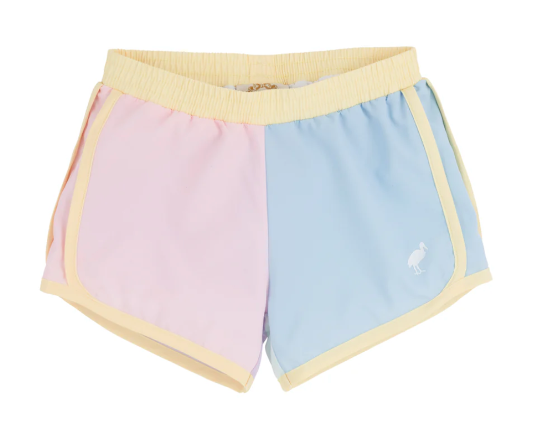 Prepletic™ Shimmy Shake Shorts Palm Beach Pink, Beale Street Blue, Sea Island Seafoam, Lauderdale Lavender & Bellport Butter Yellow with Worth Avenue White Stork Regular price