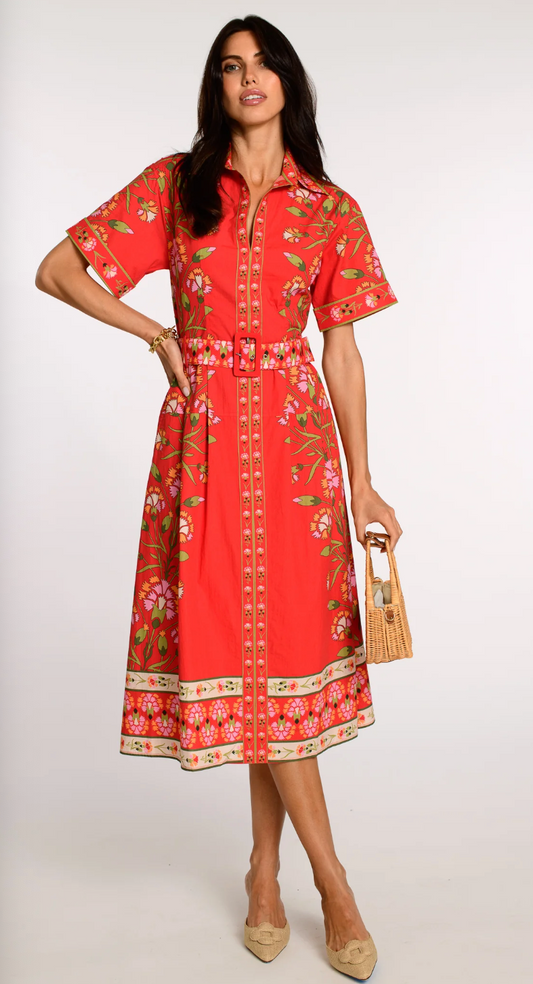 Collins Dress- Indian Flower Poppy