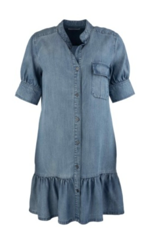 Short Sleeve Denim Dress-KUT
