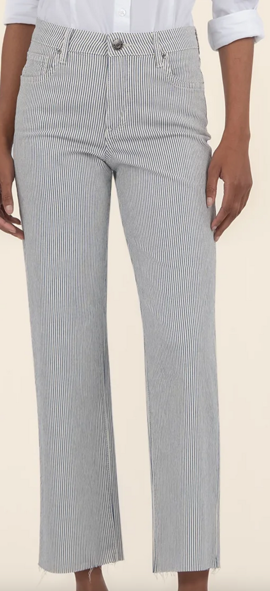 KUT- Charlotte Striped High Rise Wide Leg