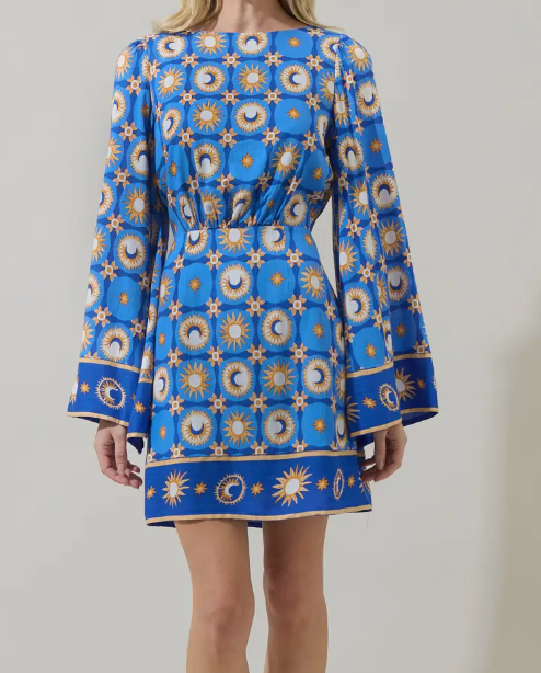 Tovary Bell Sleeve Mini Dress