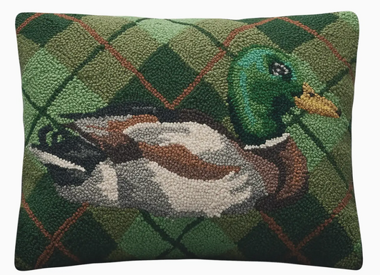 Mallard Plaid Hook Pillow