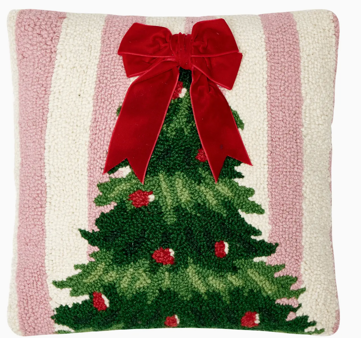 Pink Stripe Tree W/Ribbon Hook Pillow