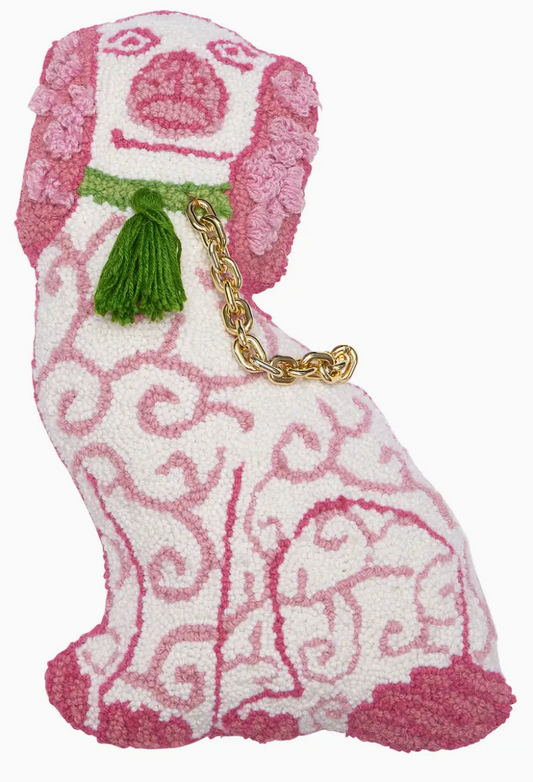 Shaped Chinoiserie Dog Hook Pillow