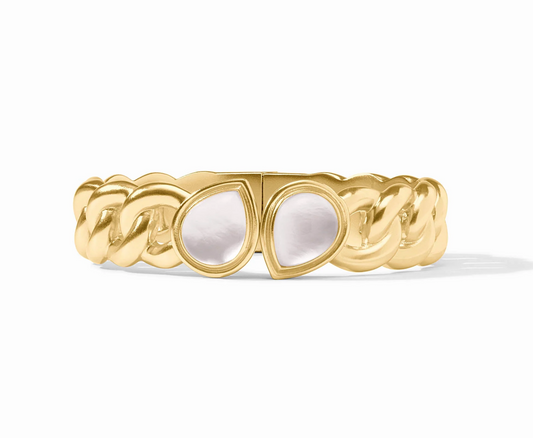 Dolce Hinge Bangle-Clear Crystal