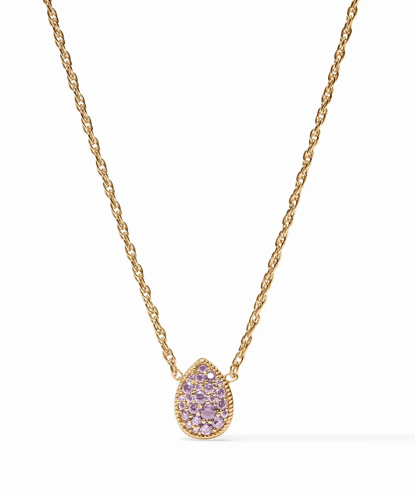 Pavé Teardrop Delicate Necklace