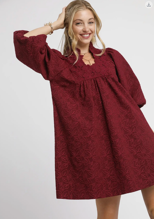 Wine Lover Dress-Maroon