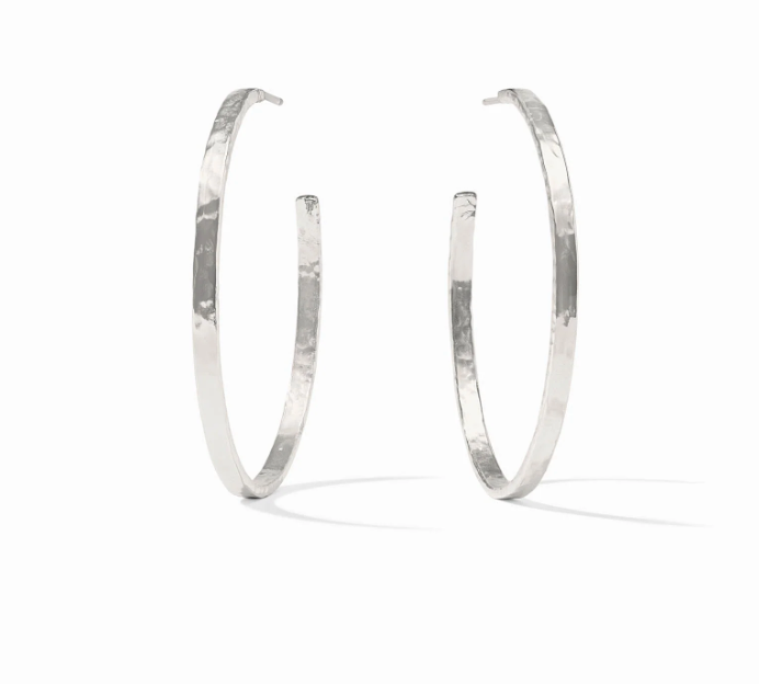 Crescent Hoop-Silver-L