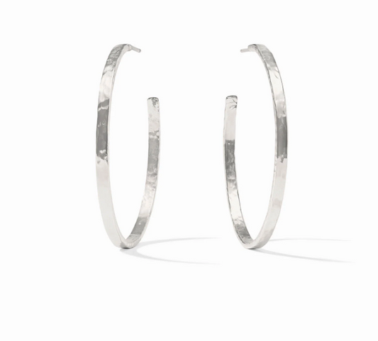 Crescent Hoop-Silver-L
