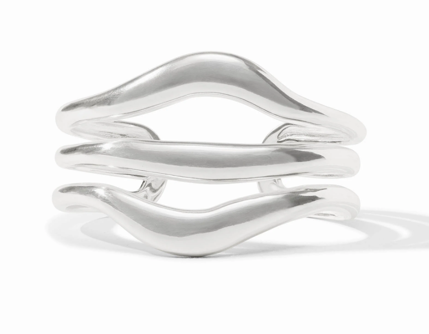 Wave Cuff-Silver