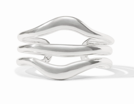 Wave Cuff-Silver