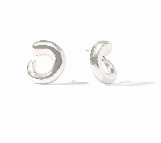Solara Spiral Earring-Silver