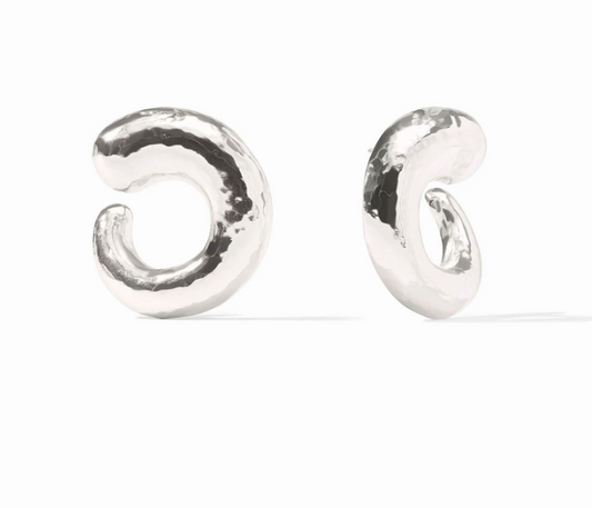 Solara Spiral Earring-Silver