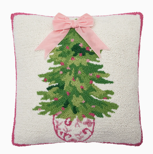 Chinoiserie Ribbon Tree Hook Pillow