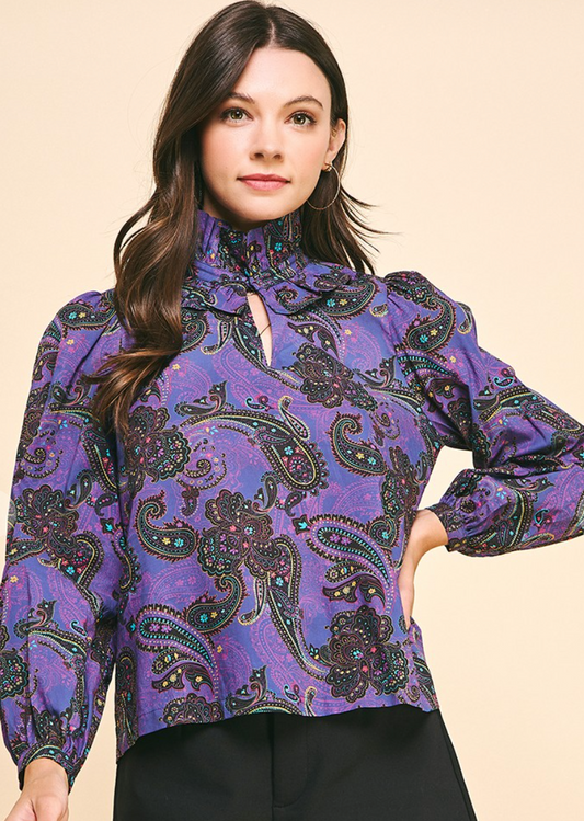 Paisley Print Woven Blouse