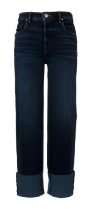 FAY HIGH RISE FAB AB STRAIGHT LEG-ROLL UP RAW H