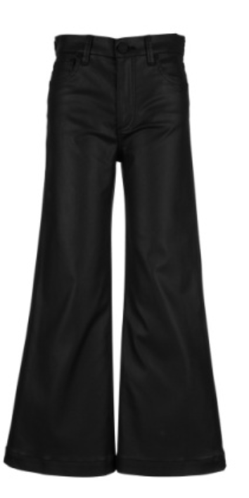 MEG HIGH RISE FAB AB WIDE LEG WIDE HEM- Black