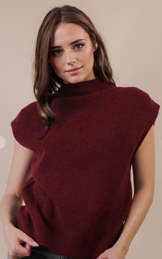Soft Knit Sweater Vest Top