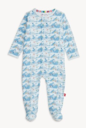 Blue Apres Chic Modal Footie