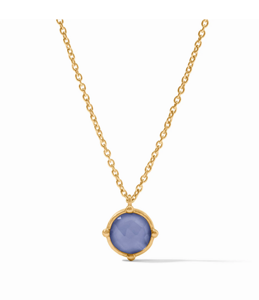 Honeybee Solitaire Necklace - Iridescent Tanzanite Blue