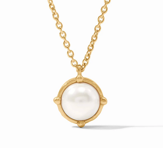 Honeybee Solitaire Necklace- Pearl