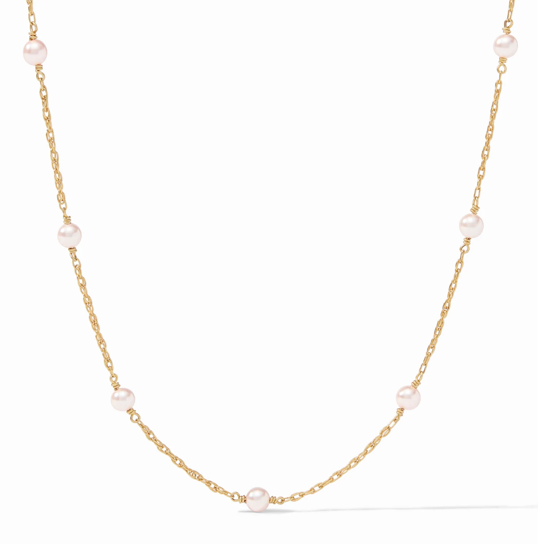The Pink Delicate Station Necklace