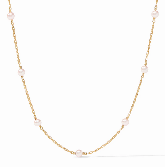 The Pink Delicate Station Necklace
