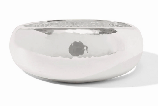 Catalina Statement Hinge Bangle- Sliver