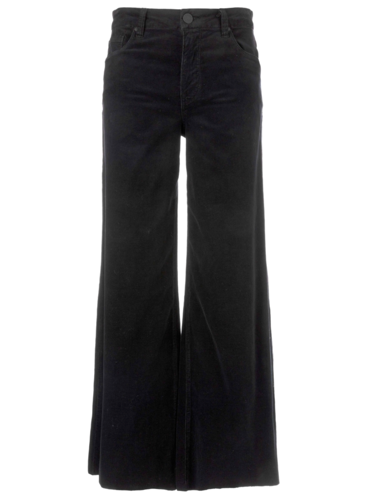 Meg High Rise Fab Ab Wide Leg-Black Curdo