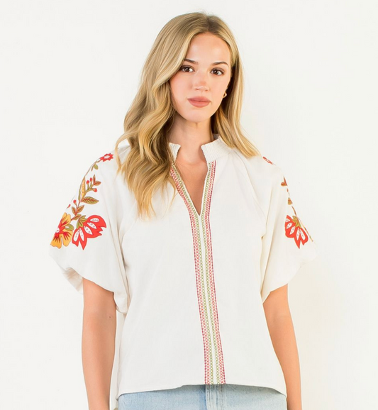 Detail Puff Sleeve Top