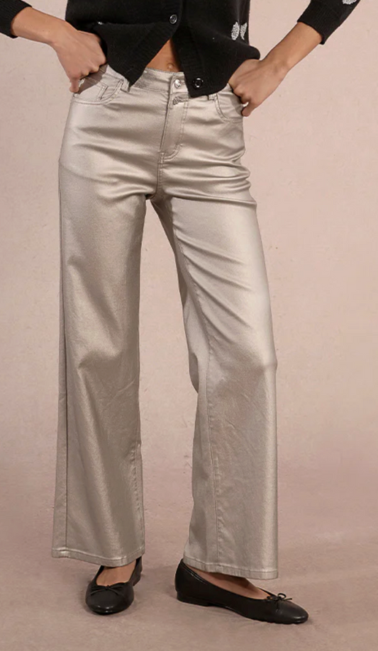 Ladies Woven Pants- Sliver