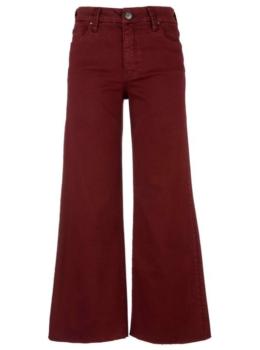 MEG HIGH RISE FAB AB WIDE LEG RAW HEM