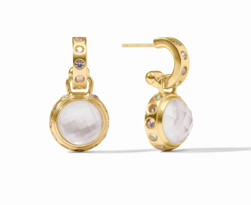 Rainbow Hoop & Charm Earring