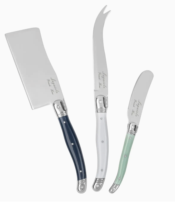 French Home Laguiole Set of 3 Cheese Knives