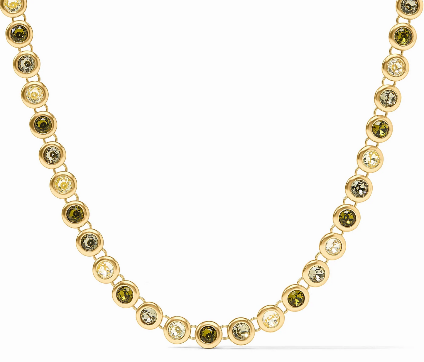 Rainbow Tennis Necklace - Shades of Jade