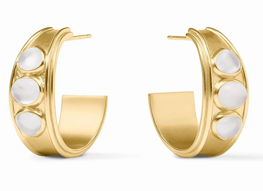 Dolce Stone Hoop - Iridescent Clear Crystal