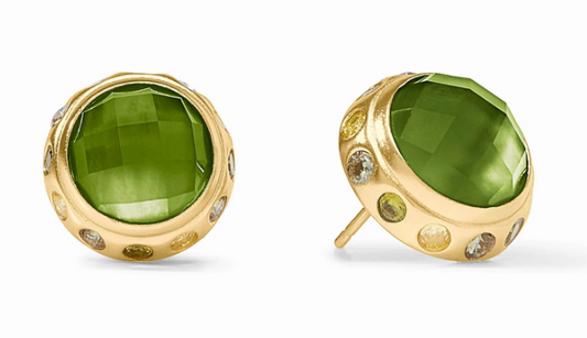 Rainbow Stud - Iridescent Palmetto Green with Shades of Jade halo