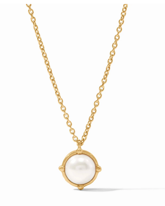Honeybee Solitaire Necklace- Pearl