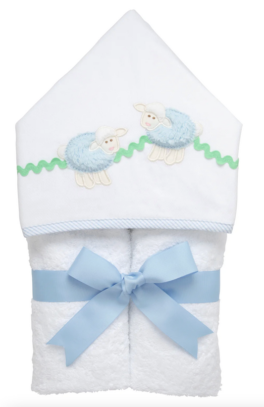 Lamb Everykid Towel, Blue