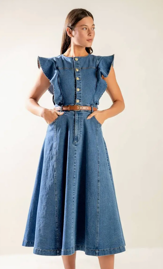 Denim Midi Dress