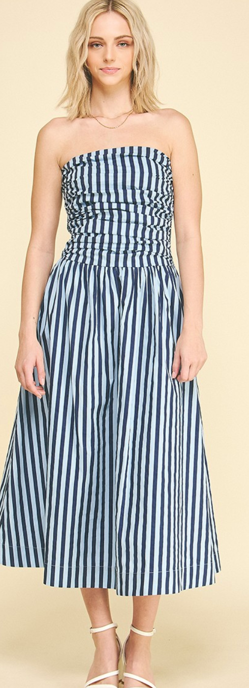 Stripe Tube Maxi Dress