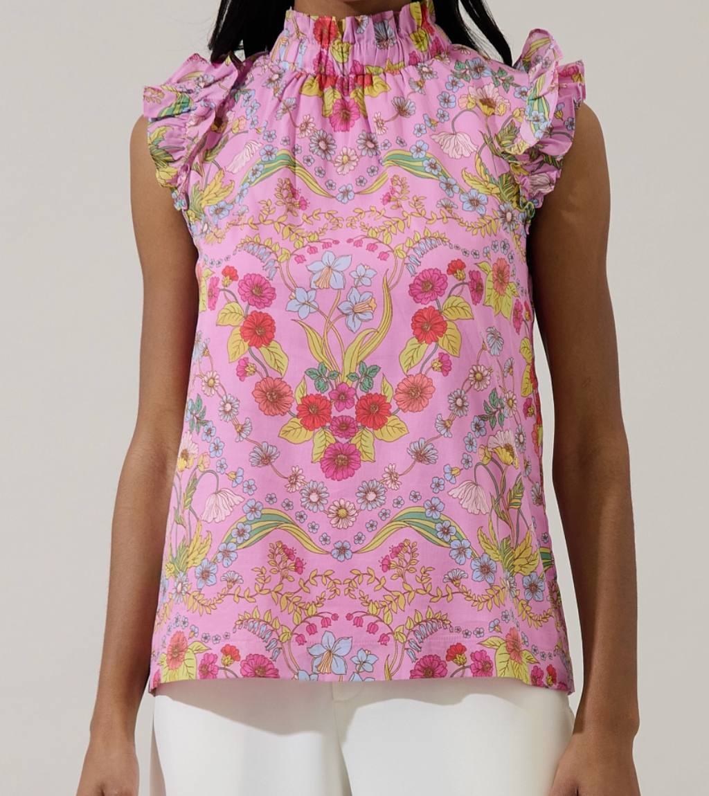 Ramsie Floral Zoie Ruffle Top