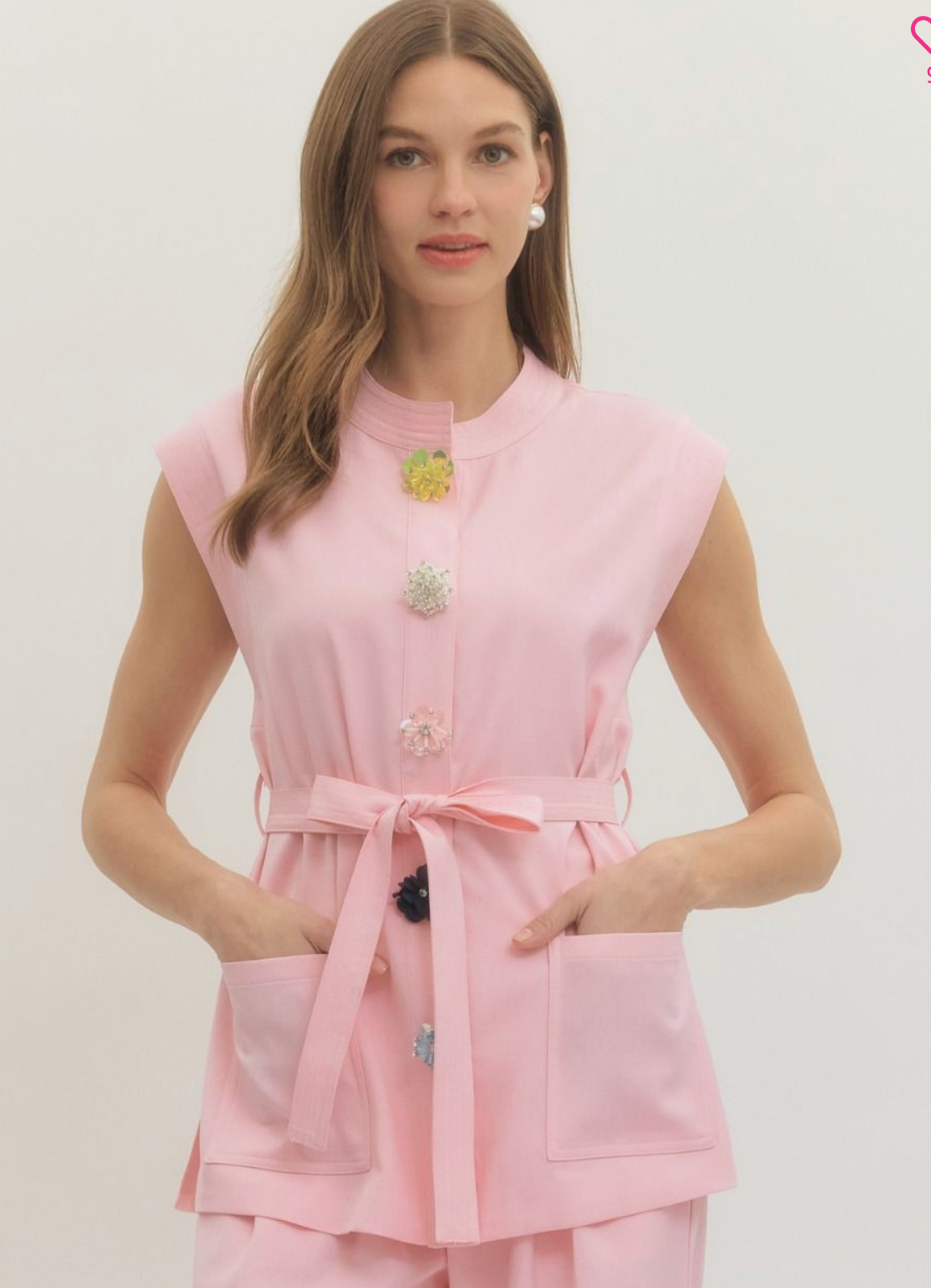 Light Pink Embellished Top