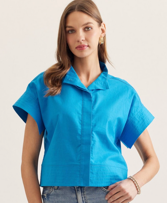 Short Sleeve Collar Top