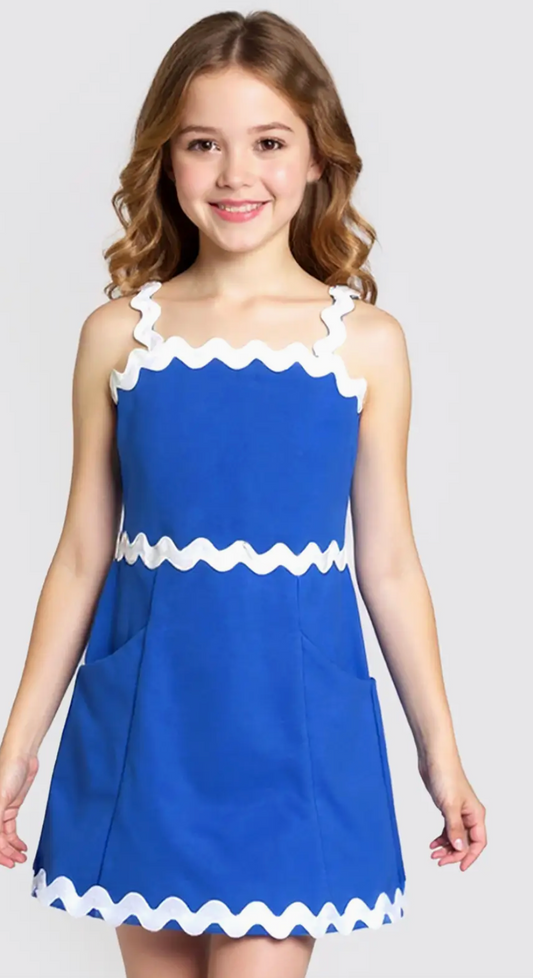 A-Line Rick Rack Dress w/ Pockets