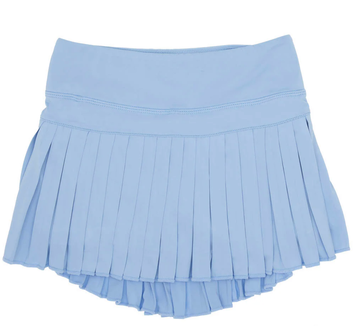 Mini Pleated Skort in Solid Light Blue