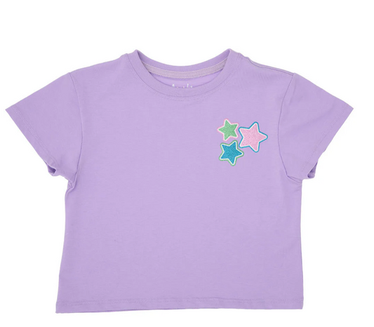 Glitter Stars Lavender Boxy