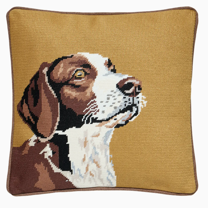 Camp Wandawega Hunting Dog Embroidered Pillow