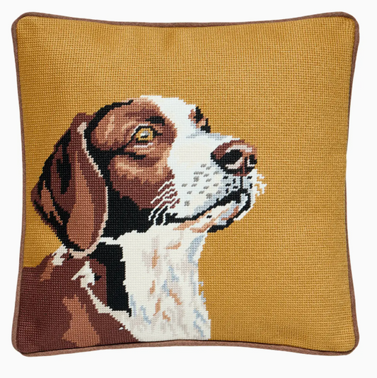 Camp Wandawega Hunting Dog Embroidered Pillow