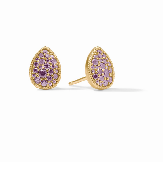 Pavé Teardrop Stud